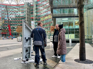 29.01.2025 - Montagearbeiten Wayfinding - Das Center am Potsdamer Platz